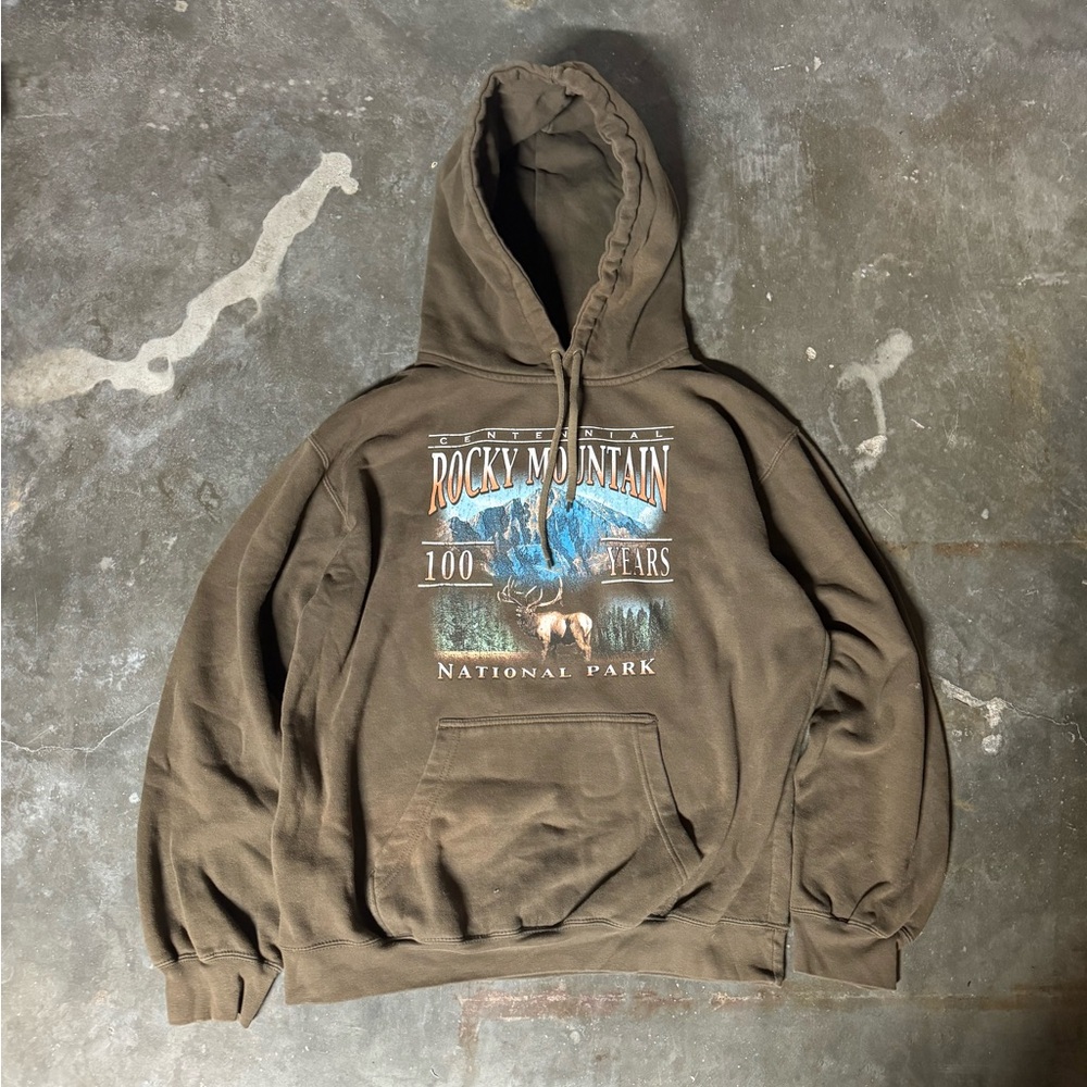 Vintage Brown Rocky Mountain National Park hoodie